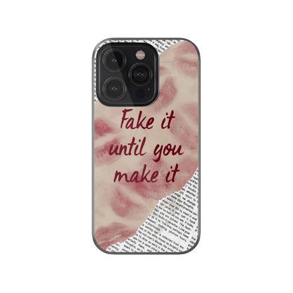 Fake It Until You Make It Lips Pattern Phone Case.