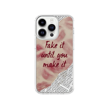 Fake It Until You Make It Lips Pattern Phone Case.