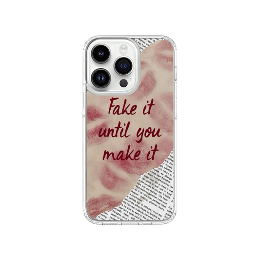 Fake It Until You Make It Lips Pattern Phone Case.