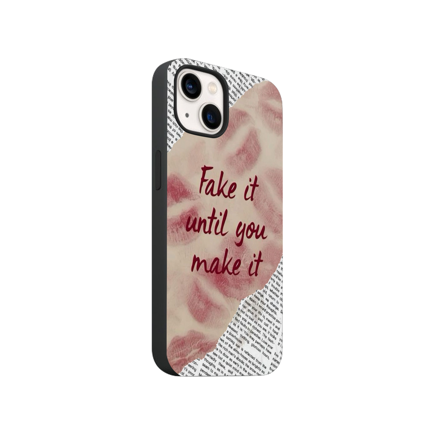 Fake It Until You Make It Lips Pattern Phone Case.