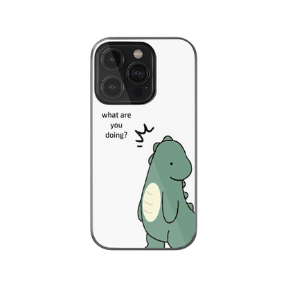 "What Are You Doing?" Matching Dino Phone Case.
