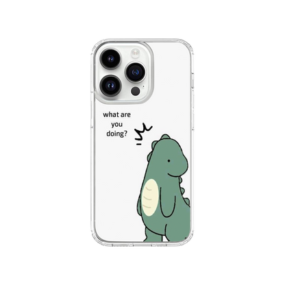 "What Are You Doing?" Matching Dino Phone Case.