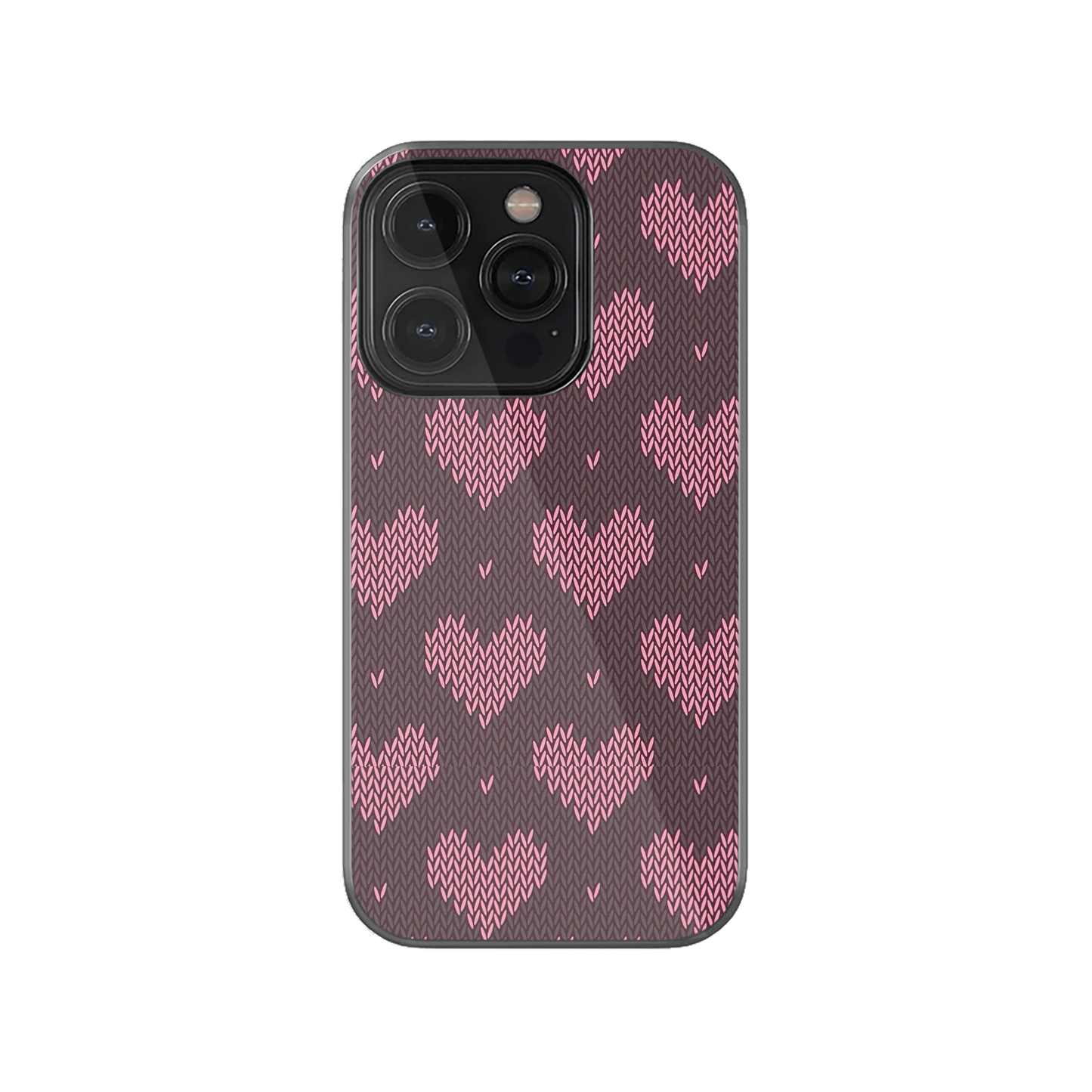 Y2K Knit Hearts Phone Case.