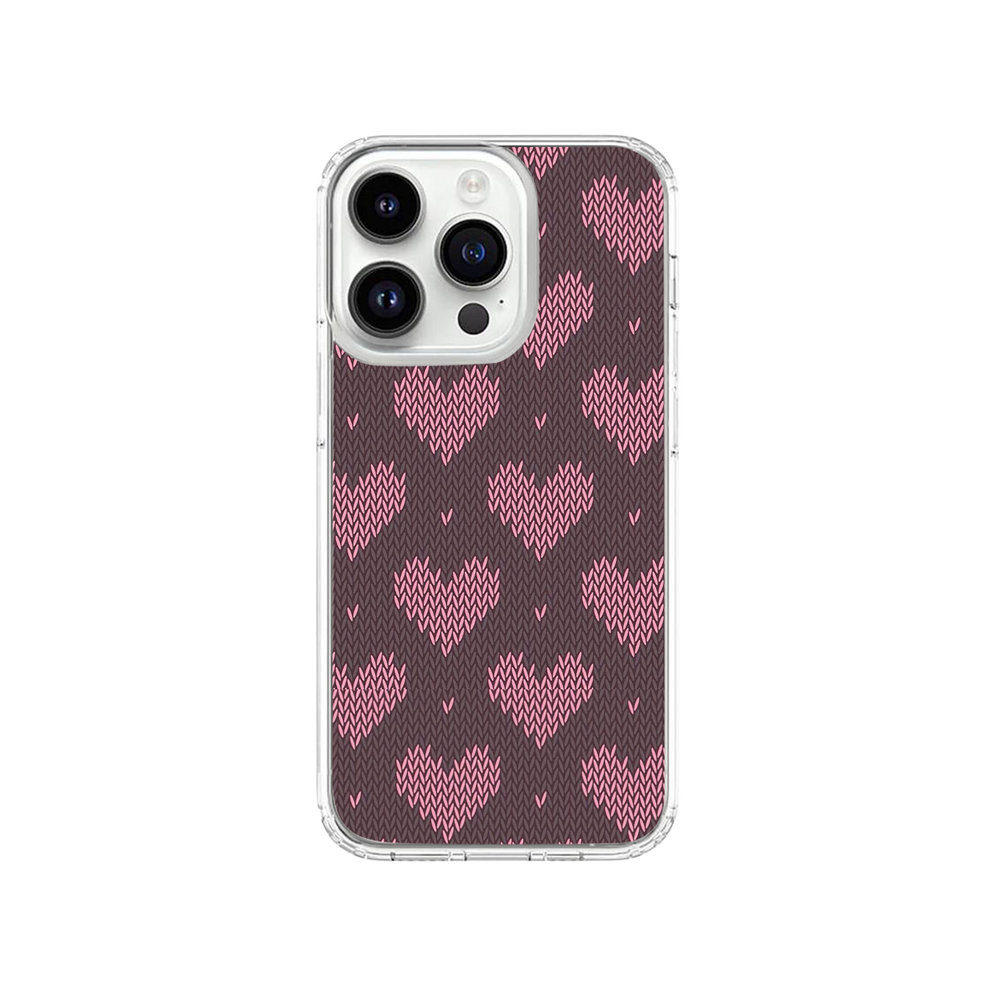 Y2K Knit Hearts Phone Case.