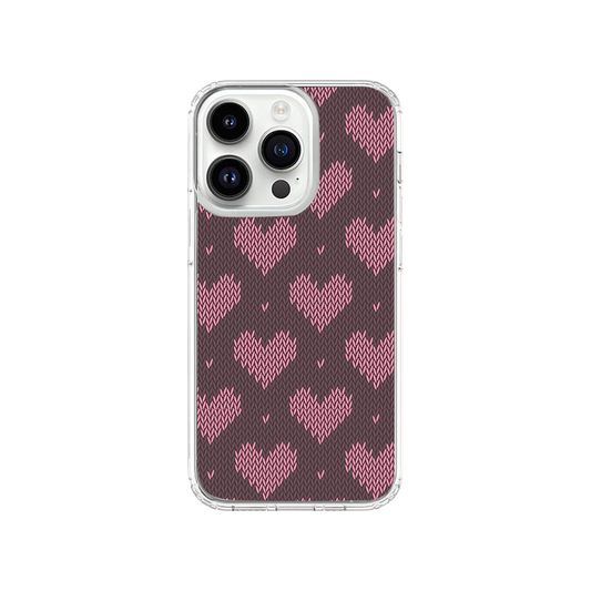 Y2K Knit Hearts Phone Case.