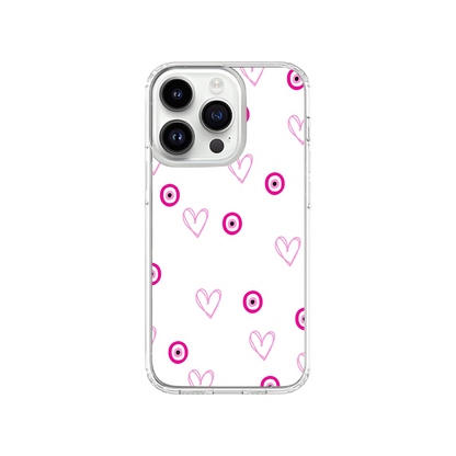 Aesthetic Evil Eye & Hearts Phone Case.