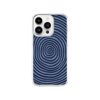 Y2K Blue Hypnosis Phone Case.