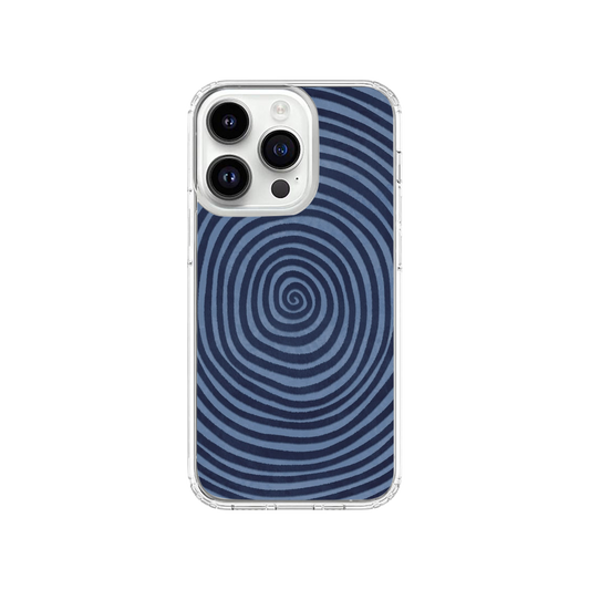 Y2K Blue Hypnosis Phone Case.