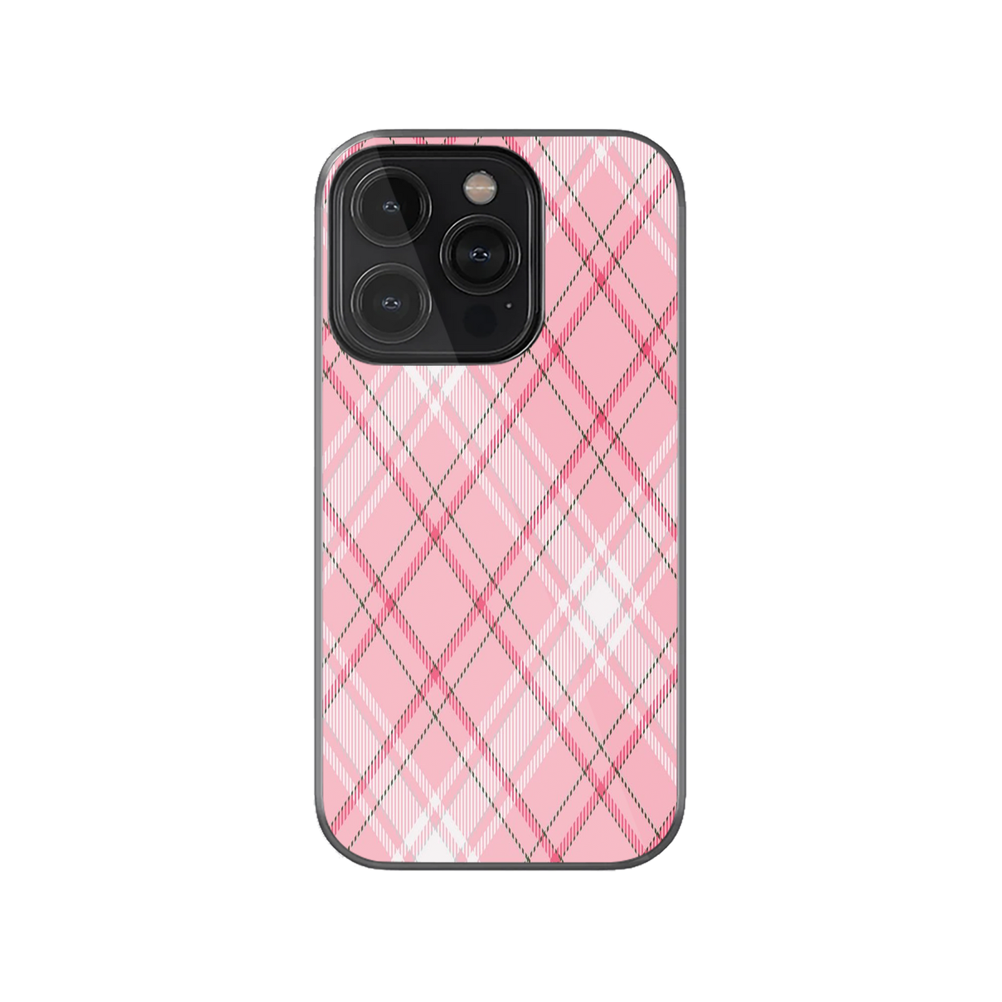 Y2k Blush Plaid Phone Case.