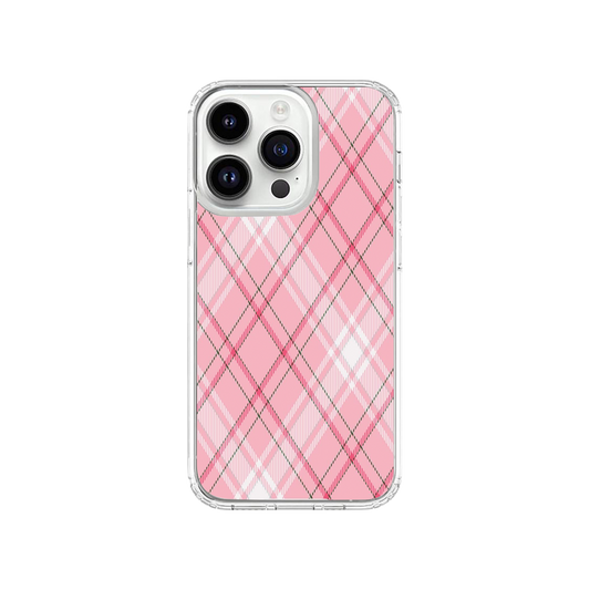 Y2k Blush Plaid Phone Case.