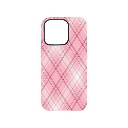 Y2k Blush Plaid Phone Case.