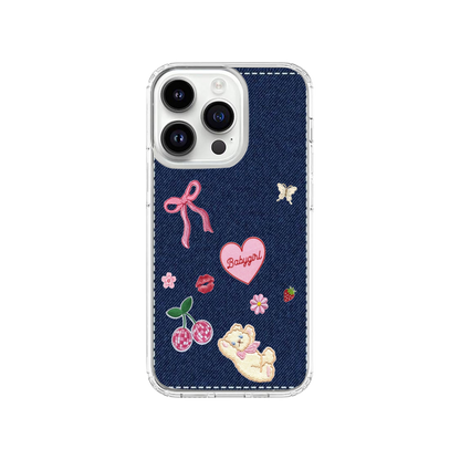 Y2K Denim Charm Phone Case.